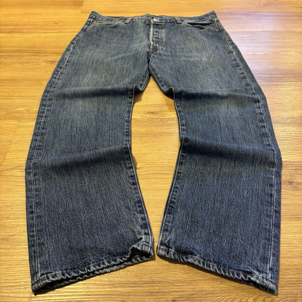 Levi's 501 Jeans Men's 36x30 (Fits 36x29) Original Straight Dark Stonewash Faded